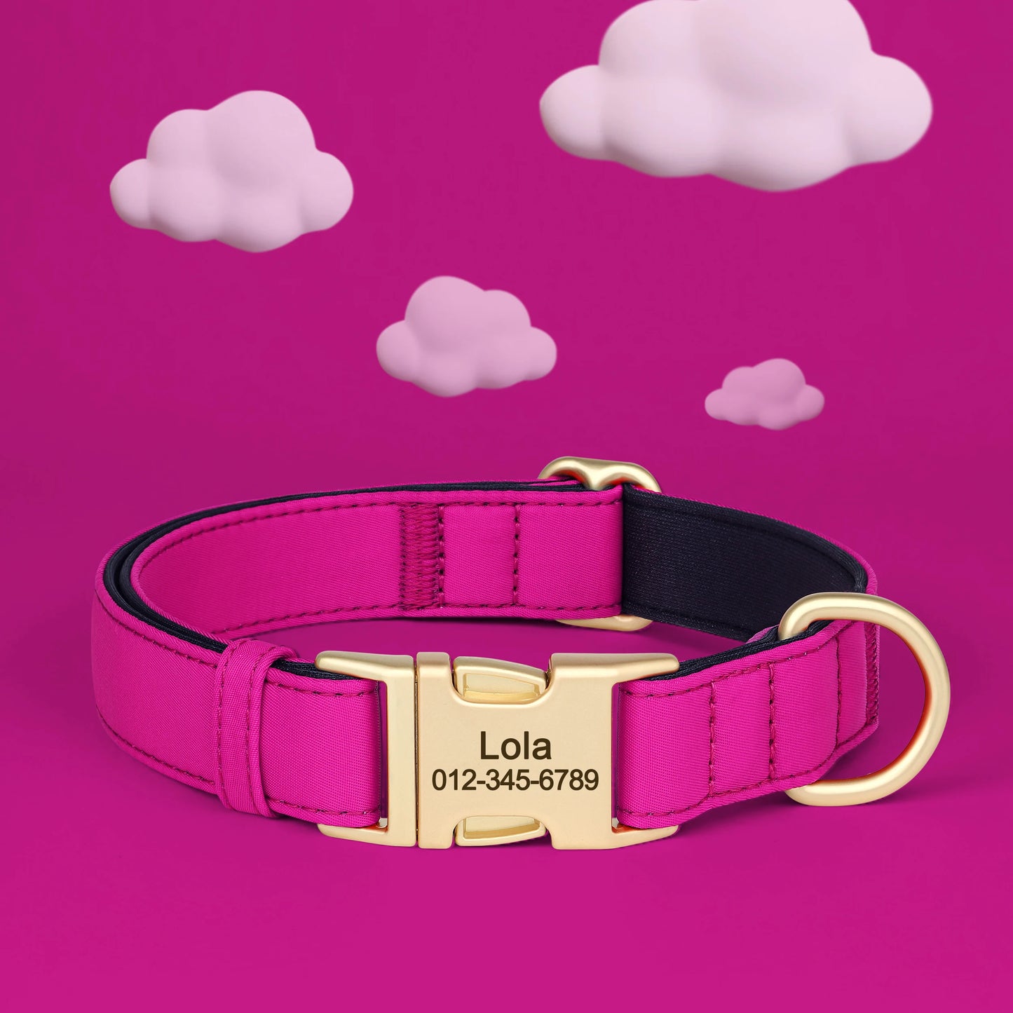 8 Colors Nylon Dog Collar Personalized Dog Collars Colorful Custom Pet ID Collars Necklace Breathable for Small Medium Dogs Pug