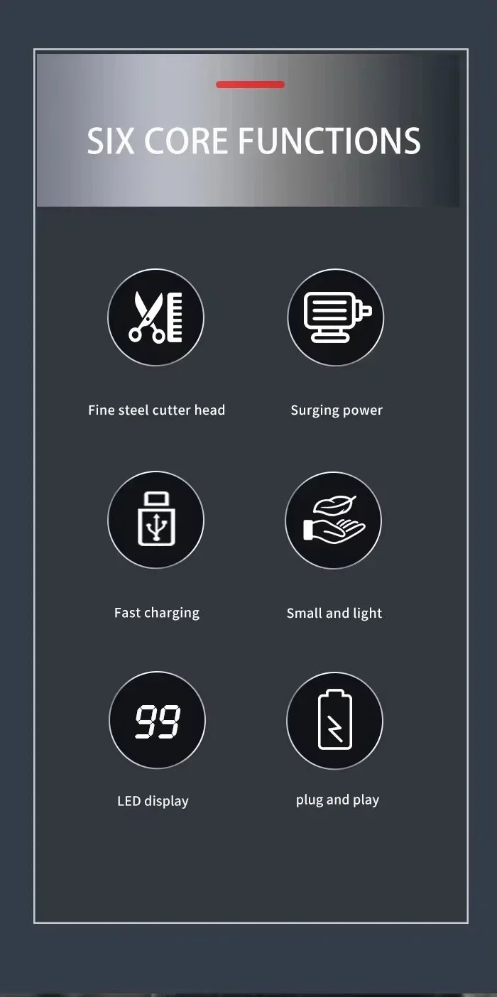 Kemei KM-2628 KM-678 KM-2024 USB Rechargeable Hair Clipper Professional Cordless Men Hair Trimmer Men's Hair Cutting Machine Beauty Trend Shop
