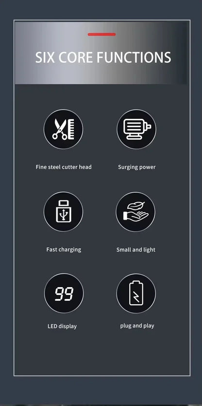 Kemei KM-2628 KM-678 KM-2024 USB Rechargeable Hair Clipper Professional Cordless Men Hair Trimmer Men's Hair Cutting Machine Beauty Trend Shop