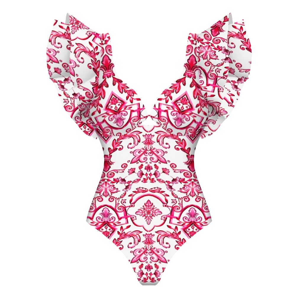 2026 New Sexy Ruffle Bikini Set Printed Brazilian Biquini Women Swimwear Skirt Bathing Suit Girls Summer Beachwear Dress Beauty World Shop