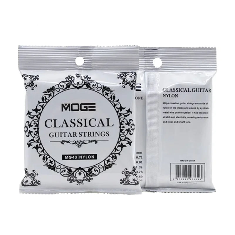 MOGE MG43 028-043 Classical Guitar Strings Nylon Silver Jacketed Wire Coating Musical Instrument Accessories Beauty World Shop