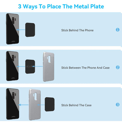 Metal Plate For Car Phone Holder Magnetic Universal Iron Sheet Disk Sticker Mount Mobile Phone Magnet Stand For IPhone Beauty World Shop