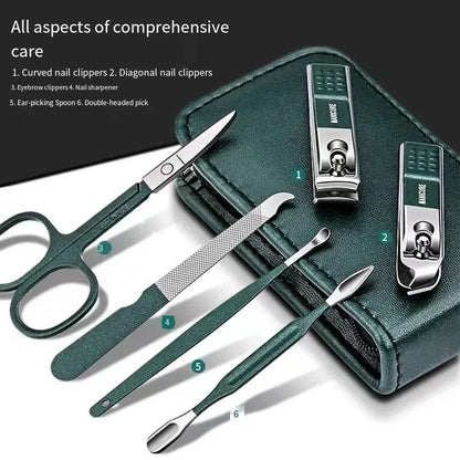 Nail Scissors Set Household High End Mens And Womens Special Nail Clippers Manicure Beauty Tools 6 Piece Portable Household Beauty Fashion