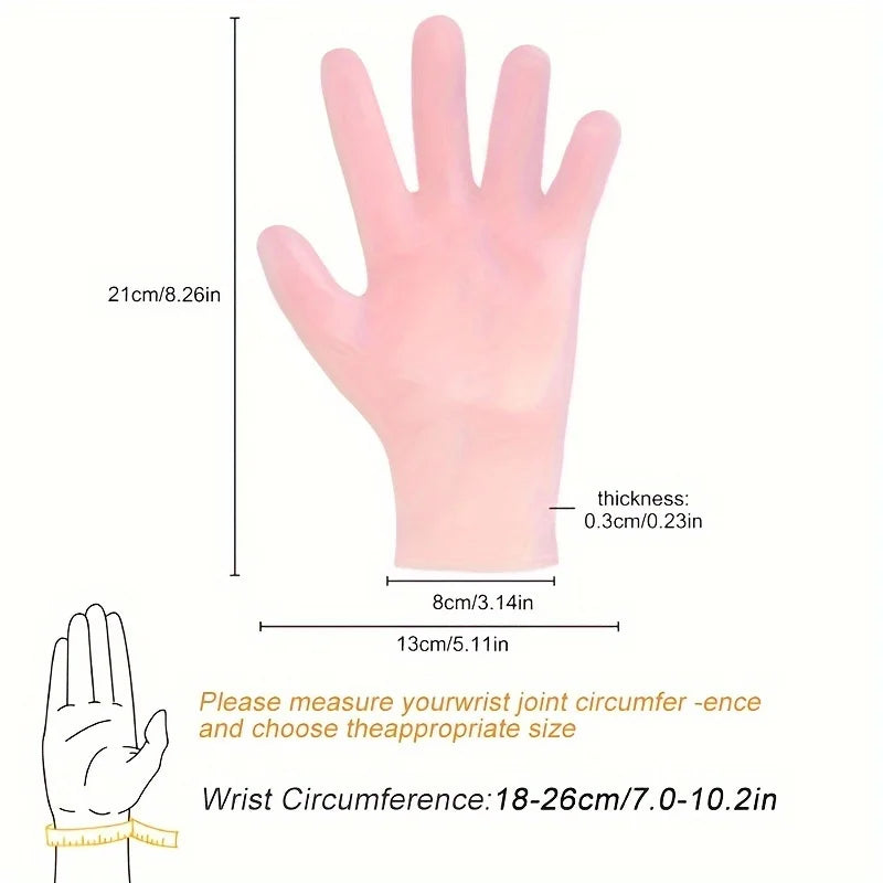 2-Pack Silicone Moisturizing Gloves Exfoliate to Prevent Dry Hands and Leave Hands Smooth and Soft Hand Care Tool Beauty World Shop