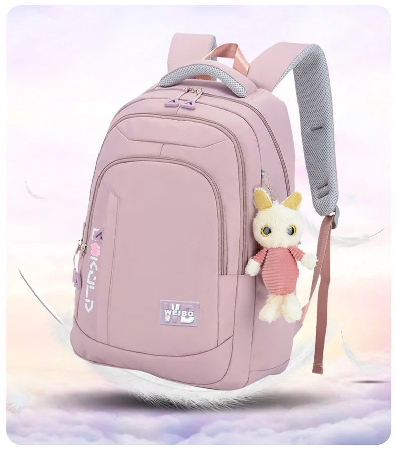 Girl School Bag Backpack Back Pack For Teenager Women Children Female Pink Schoolbag Primary High Bagpack Class Teens Child Kids Beauty World Shop