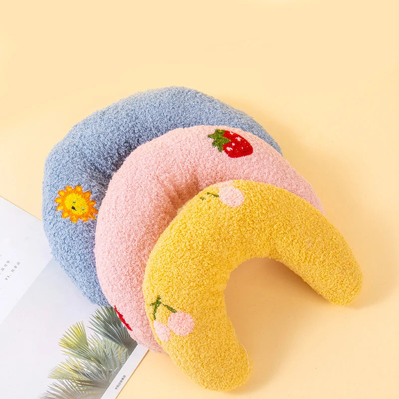1PC Little Pillow for Cats, Ultra Soft Fluffy Pet Calming Toy Half Donut Cuddler for Joint Relief Sleeping Improve Beauty World Shop