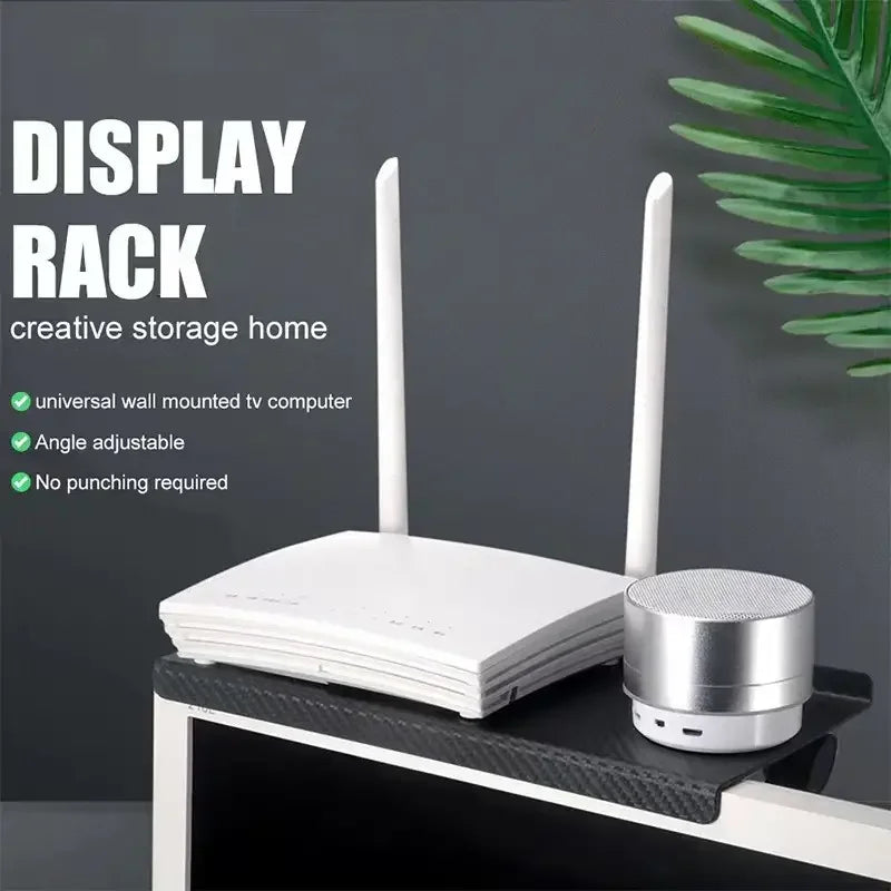 1PC Hot Selling Computer and TV Screen Storage Rack Wireless Router Set-top Box Rack No Perforated Storage Bracket Divine Tool Beauty Fashion
