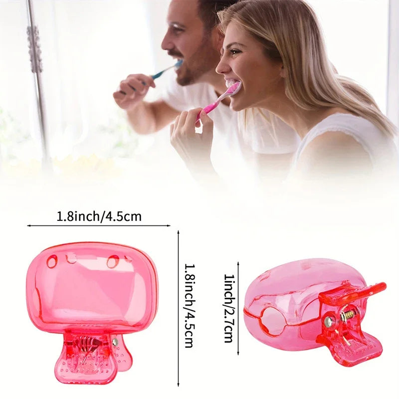 1PCS Travel Toothbrush Head Covers Toothbrush Protector Cap Brush Pod Case Protective Portable Plastic Clip For Household Travel Beauty World Shop