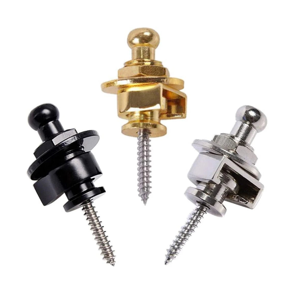 Guitar Strap Buttons Pins 1/2PCS 3 Color For Choose Premium Guitar Strap Locks Metal Security Strap Buttons Metal End Pins Beauty World Shop