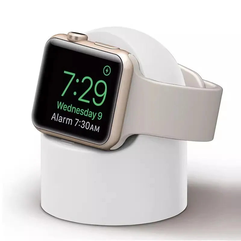 Charger Stand For Apple Watch Series 9 8 Ultra 7 6 5 SE 4 3 2 Charger Dock Station Silicone Bracket Iwatch Charging Cable Holder Beauty World Shop