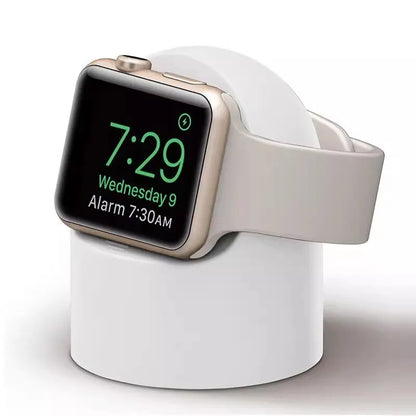 Charger Stand For Apple Watch Series 9 8 Ultra 7 6 5 SE 4 3 2 Charger Dock Station Silicone Bracket Iwatch Charging Cable Holder Beauty World Shop