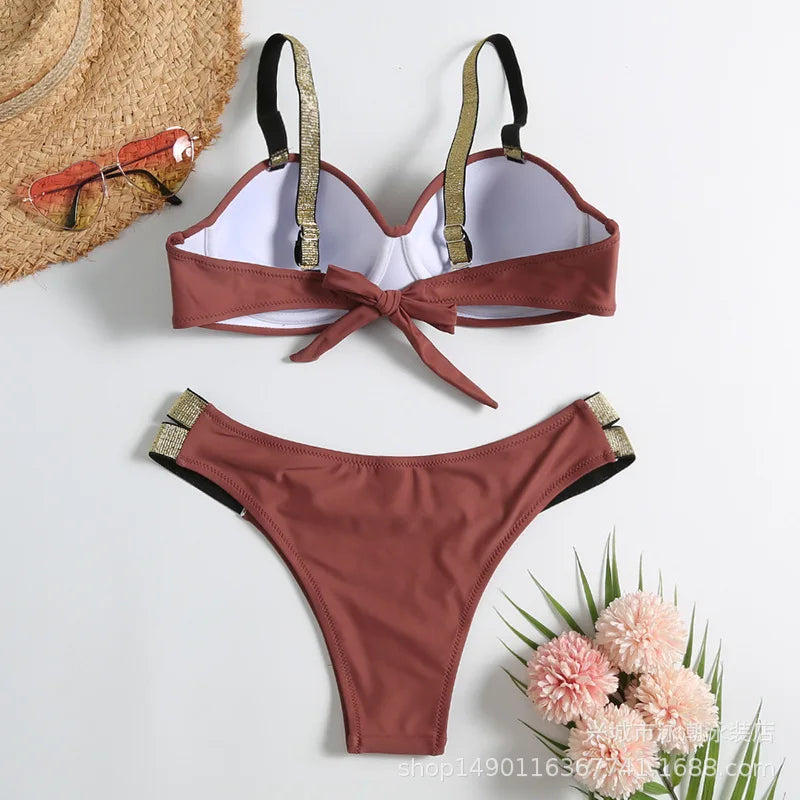Summer Sexy Bikinis Push Up Swimsuits Women's Swimwear For Female Beach Swim Wear Bathing Suits Brazilian Bikini Set Pool Bather Beauty World Shop