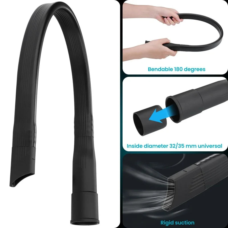 Long Flat Crevice Tool With 35mm To 32mm Hose Adapter Vacuum Cleaner Suction Nozzle Head Household Cleaning Tool Replacement Beauty World Shop