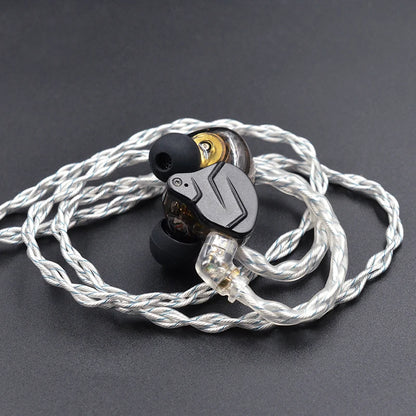 KZ Earphones Cable 8 Core Silver Blue Hybrid 784 Cores Silver Plated Upgrade Cable 2Pin 3.5mm Plug Heaset Wire KZ ZSXPRO ZS10PRO
