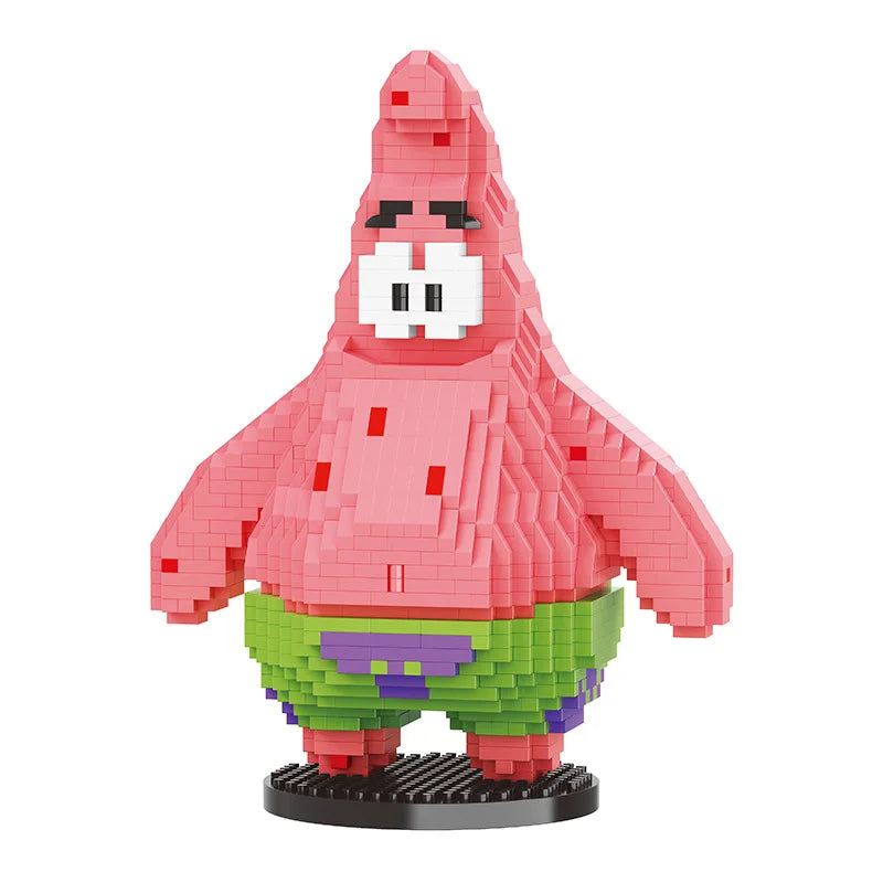 Anime SpongeBob SquarePants Micro particles Block City  Patrick Star Squidward Building Blocks Kids Toys Birthday Gifts Beauty World Shop