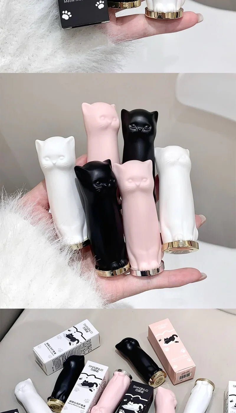 SHAQINUO Meowoqinqin Moisturizing Color Lip Balm, anti-dryness and crack fade lip lines Student Moisturizing lipstick Beauty Trend Shop