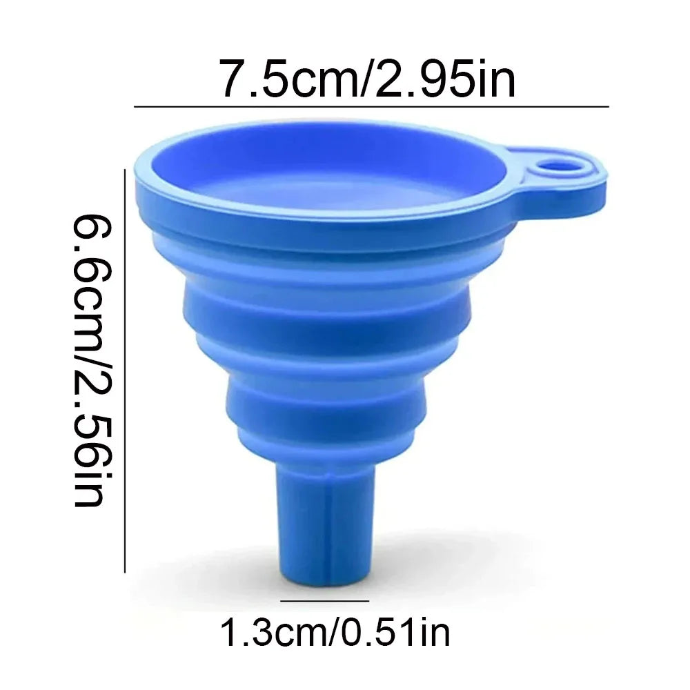 Engine Funnel Car Universal Silicone Liquid Funnel Washer Fluid Change Foldable Portable Auto Engine Oil Petrol Change Funnel Beauty World Shop