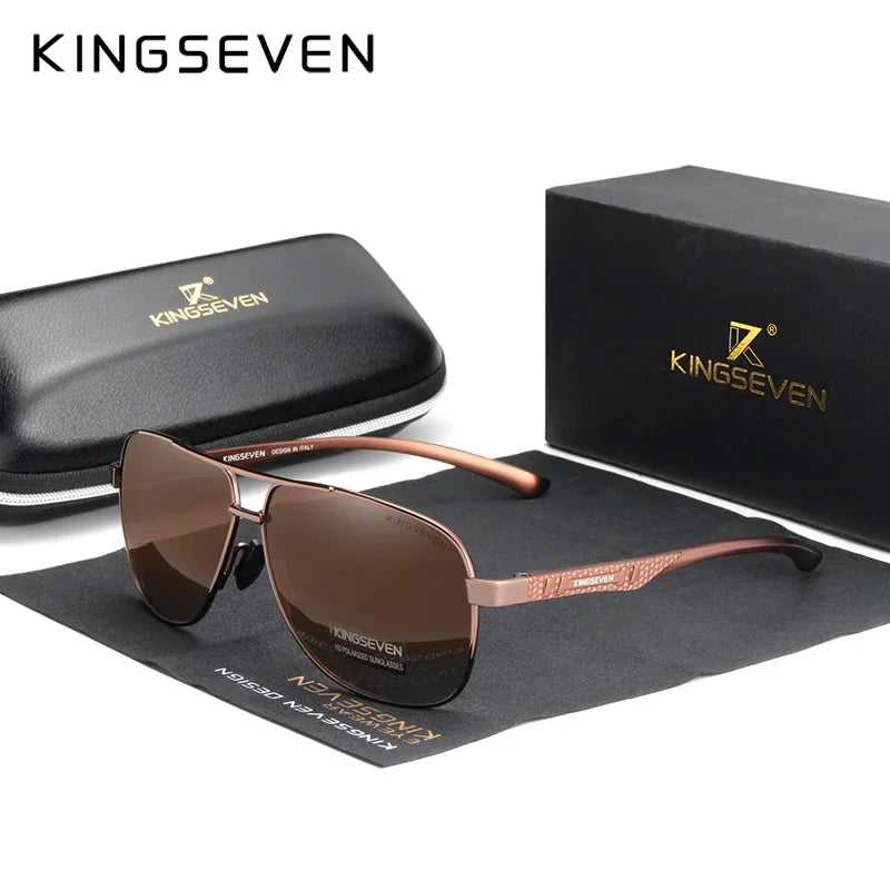 KINGSEVEN Polarized Aluminum Sunglasses Men UV400 HD Lens Pilot Eye Protection Photochromic Glasses Women Night Vision Eyewear Beauty World Shop
