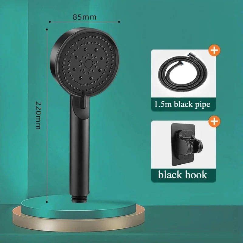 5 Modes Pressure Boost Shower Head Multifunction Adjustable Large Water Shower Nozzle Massage Bathroom Accessory Rain Shower Beauty World Shop