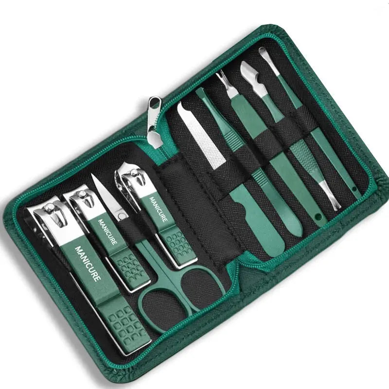 Professional 7/10/12/18 Piece Nail Care Kit Stainless Steel Manicure & Pedicure Set Nail Clipper Set with Travel Case Beauty World Shop