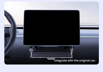 YZ For 2021-2025 Tesla Highland Model 3 Y Juniper Tray Magnetic Under Screen Hidden Storage Box Magnetic Hidden Screen Box Beauty World Shop