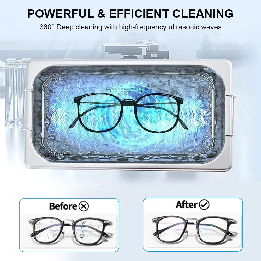 Ultrasonic Cleaner 40KHZ High Frequency Vibration Ultrasonic Washing Bath for Jewelry Watches Denture Glasses Ultrasonic Cleaner Beauty World Shop