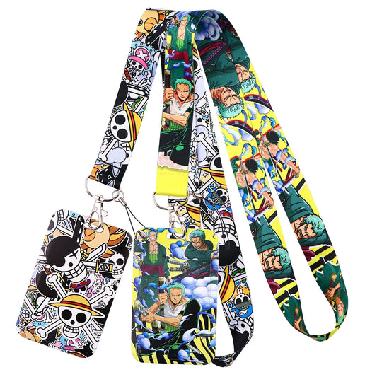 Japan Anime Cartoon Zoro Neck Strap Lanyards for Key ID Card Gym Cell C USB Badge Holder Rope Cute Key Chain Toy Gift Beauty World Shop