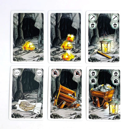Board Game Cards Table Games English Version Card Games Dwarf Gold Mine Digging Miner Card Game Halloween and Christmas Games Beauty World Shop