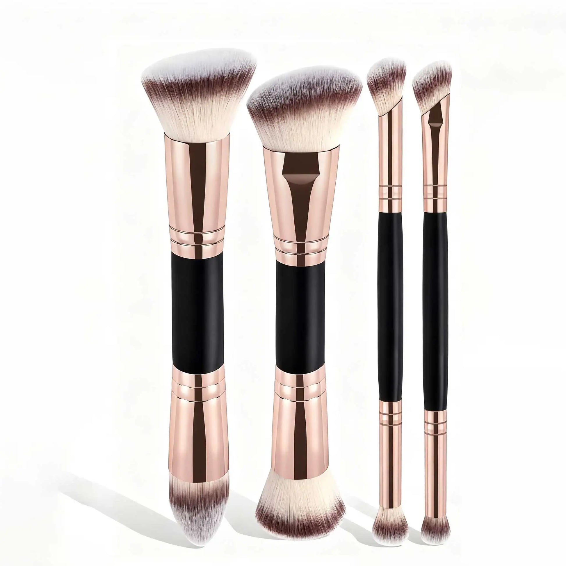 4pcs Basic Makeup Brushes Set With Box Dual-ended Foundations Powder Blush Details for Eyeshadow Brushes Beginner Travel Beauty World Shop