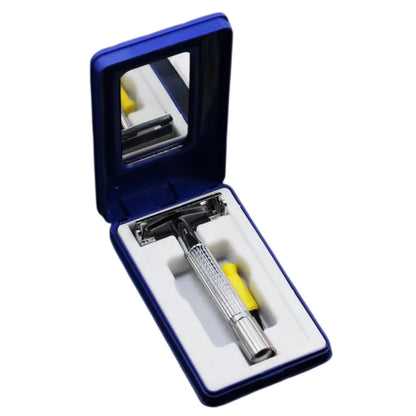 Men Shaving Razor with Blade Sliver Folding Shaving Knife Facial Hair Stainless Steel Straight Razor Barber Tools 10 Pcs Blades Beauty World Shop