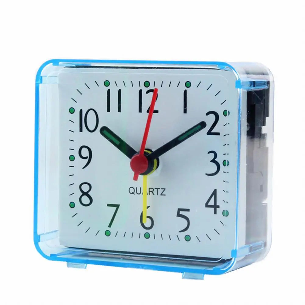 Bedside Small Alarm Clock Quartz Battery Square Candy Color Student Bedroom Alarm Clock Wake Up With Beeping Sound Beauty World Shop