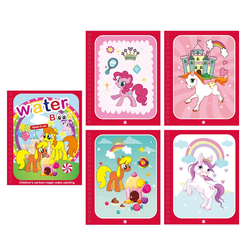 NEW Kids Magic Water Drawing Books Coloring Books Painting Toys for Kids Birthday Christmas New Year Gift for Boys and Girls Beauty Fashion