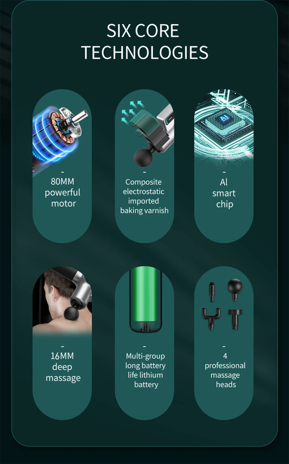 99 Speed Professional Muscle Massage Gun Massager Massager for Neck and Back Massage Instrument Dropshipping Fitness Equipment Beauty World Shop