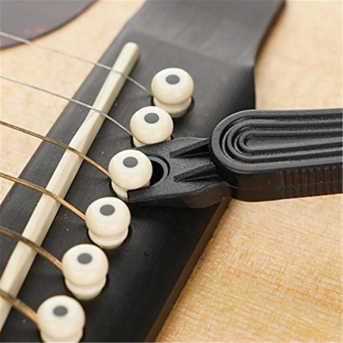 Guitar String Winder String Cutter Bridge Pin Puller 3 IN 1String Peg Winder Guitar Repair Tool Black Beauty World Shop