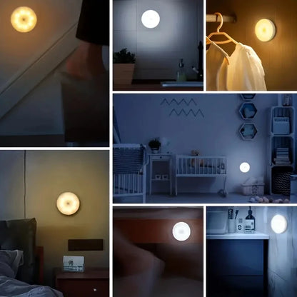 1pc Motion Sensor Night Light - Wireless LED Detector Lamp for Bedroom, Staircase, Closet, and Room Decor- Beauty World Shop