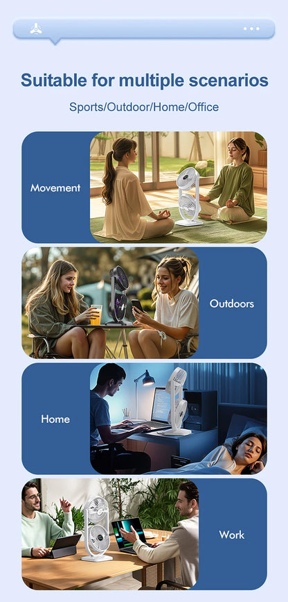 USB Charging Desktop Fan Portable Rotatable Desktop Electric Fan Suitable For Outdoor Picnic Student Dormitory Office Home Use Beauty World Shop