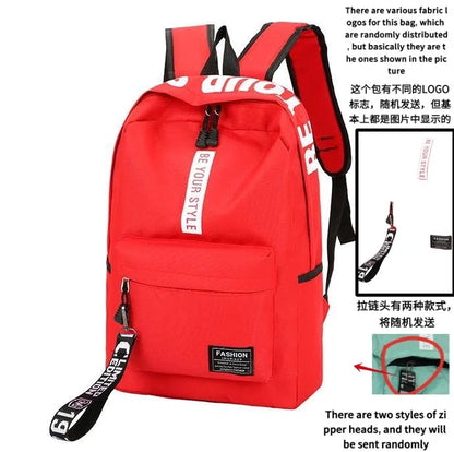Fashion trend backpack backpack for men and women junior high school high school student bag large capacity korean version of th Beauty World Shop