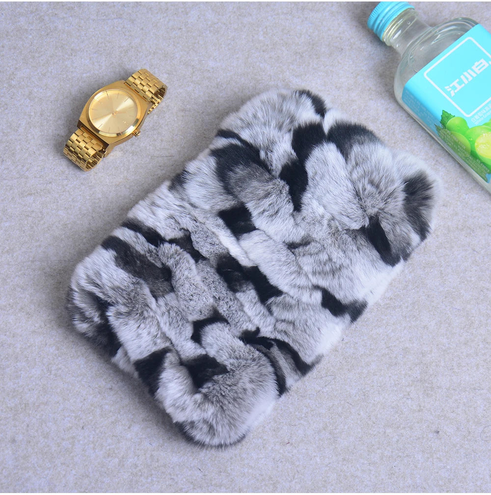Women Handmade Stretch 100% Real Rabbit Fur Scarf Knit Genuine Rex Rabbit Fur Headbands Girls Natural Rabbit Fur Ring Scarves Beauty World Shop