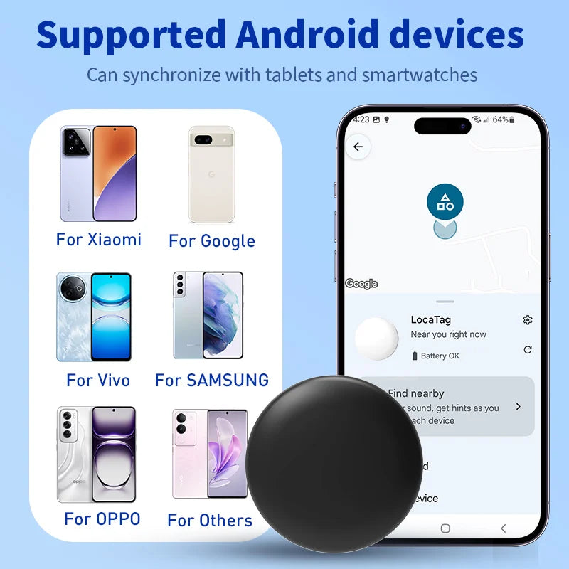 Smart Android Tracker Work with Google's Find Hub App for Samsung Moto Finder Items Security Locator Protective Shell Optional Beauty World Shop
