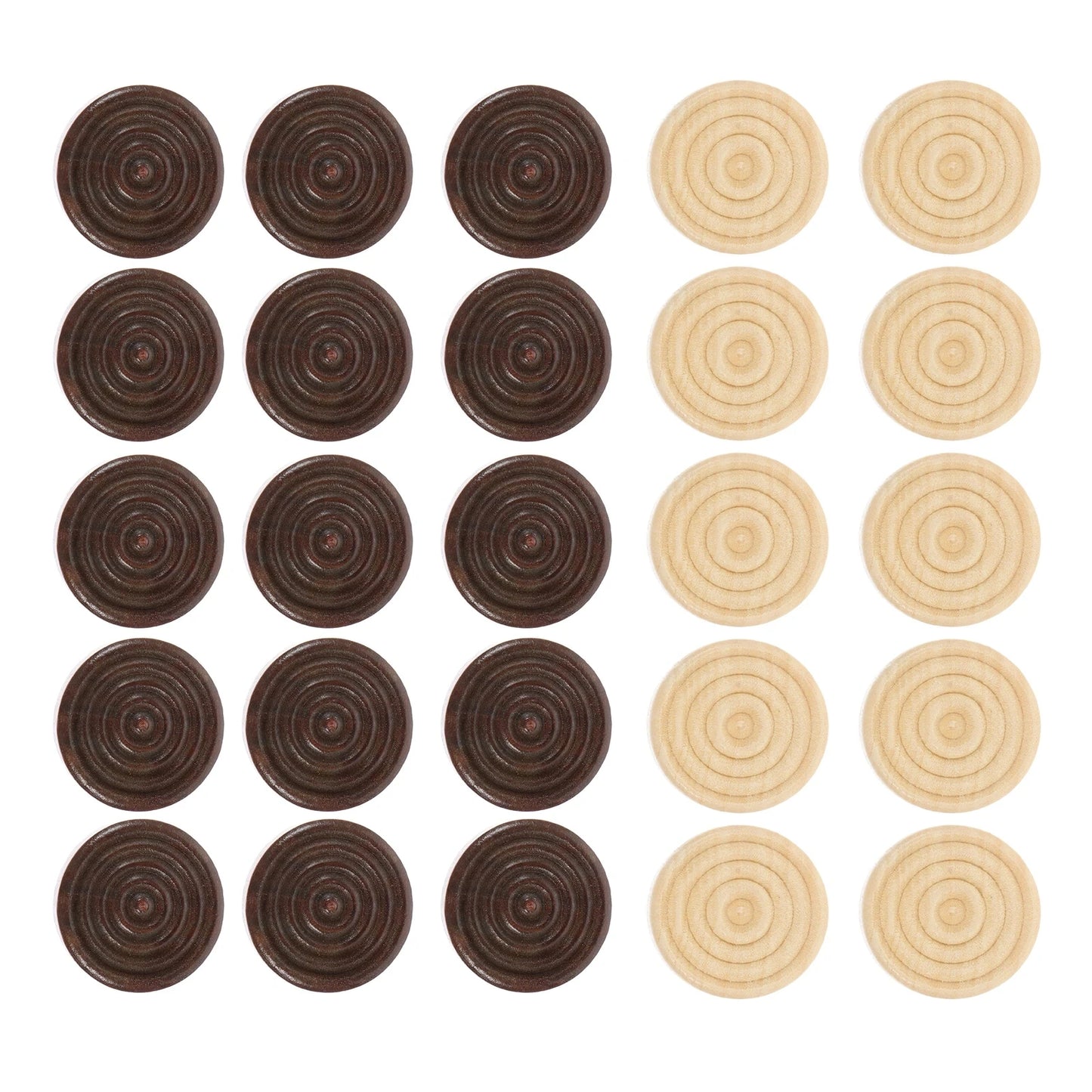 30Pcs/set Wooden Round Checkers Pieces For Backgammon Chess Game Accessories Beauty World Shop