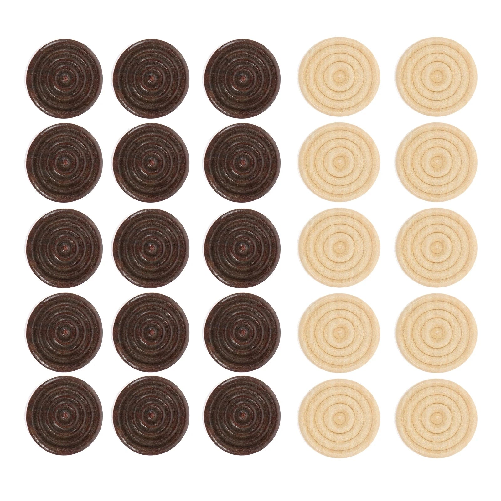 30Pcs/set Wooden Round Checkers Pieces For Backgammon Chess Game Accessories Beauty World Shop