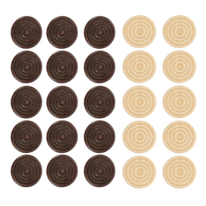 30Pcs/set Wooden Round Checkers Pieces For Backgammon Chess Game Accessories Beauty World Shop