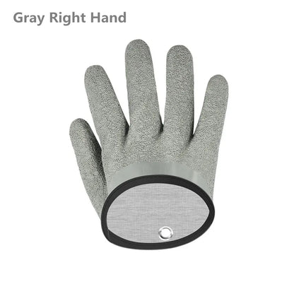 Fishing Gloves Catch Fish Anti-slip Durabl Knit Full Finger Waterproof Work Cutproof Glove Clasp Left Right Apparel Protect Hand Beauty World Shop