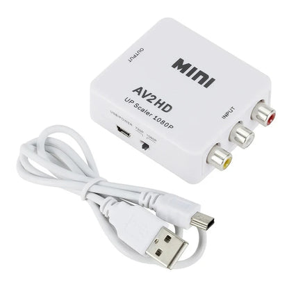 AV TO HDMI-compatible Adapter 1080P Video Composite Converter AV2HDMI-compatible RCA To HDTV CVSB L R Video Scaler Converter Box Beauty World Shop