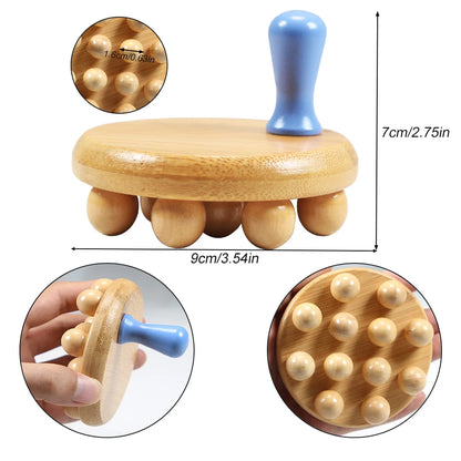 Wooden Mushroom Shape Massage,Manual Wood Therapy Massage Tool,Anti Cellulite,Maderoterapia,Lymphatic Drainage,for Full Body Use Beauty World Shop