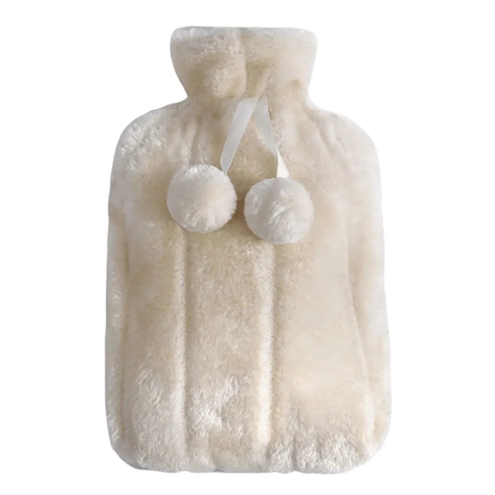 2L Hot Water Bottle Cover Rubber Hot Water Bags Winter Plush Hand & Feet Warmer Explosion-Proof Water Bottle Cover For Hot Water Beauty World Shop