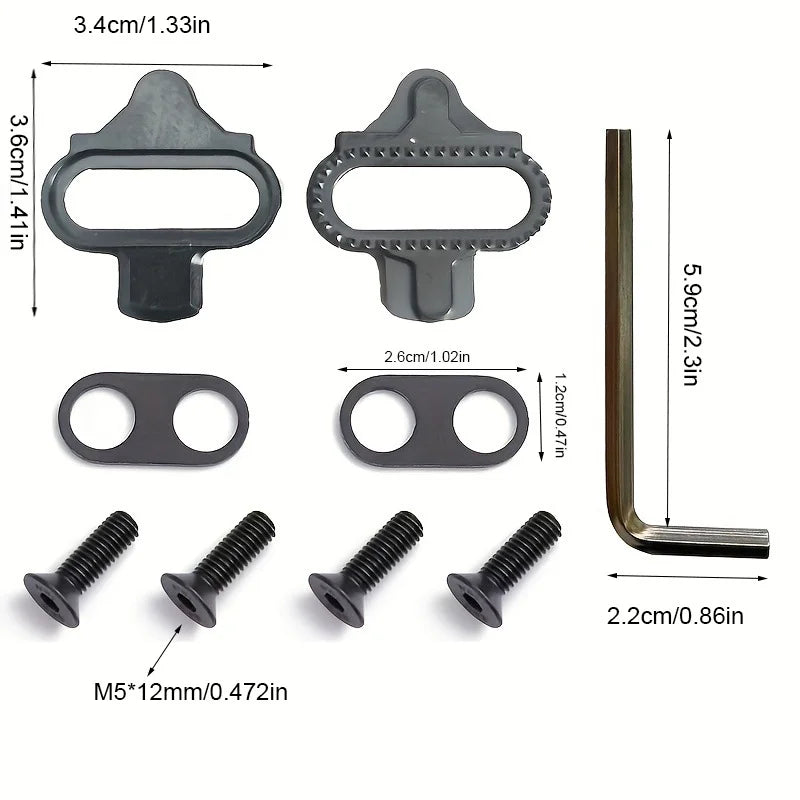 MTB Bike Cleats Multi-Release SPD Pedal Clips Set Universal for Cycling Shoes Bicycle Mountain Bike Riding Accessories Beauty World Shop