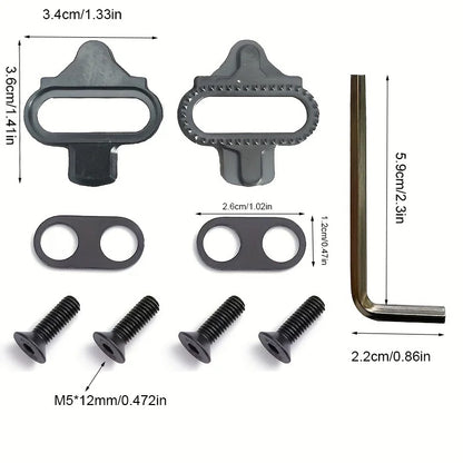 MTB Bike Cleats Multi-Release SPD Pedal Clips Set Universal for Cycling Shoes Bicycle Mountain Bike Riding Accessories Beauty World Shop