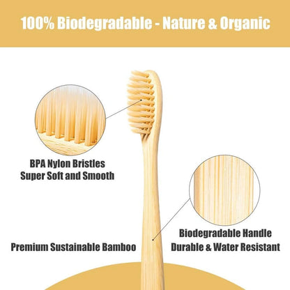15/30Pcs Bamboo Toothbrushes Natural Wooden Toothbrushes Children's Soft Bristled Toothbrushes Environmentally Friendly Beauty World Shop