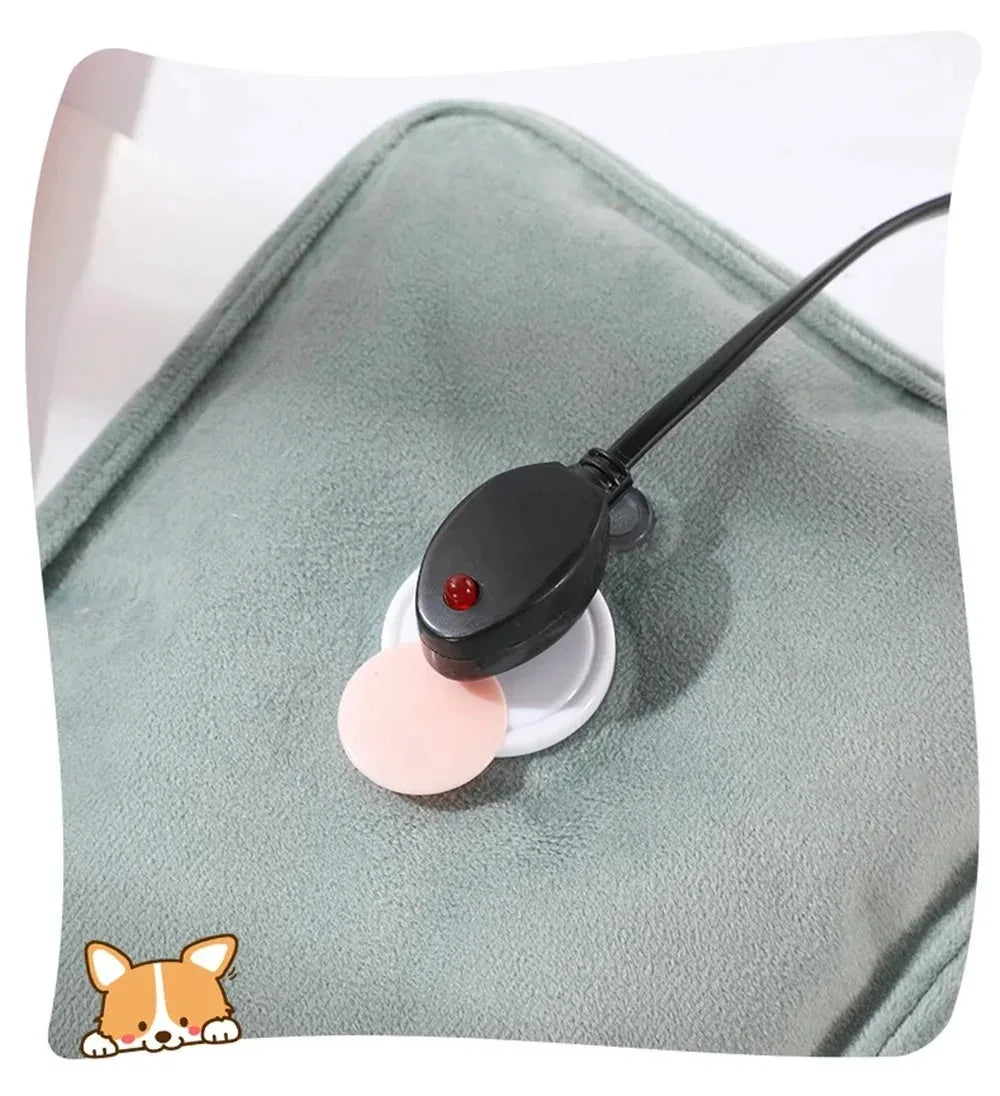 Rechargeable Hot Water Bottle Cute Electric Hand Warmer EU Plug Reusable Hot Compress Bag Heating Pad Hand Pocket Warmer Beauty World Shop